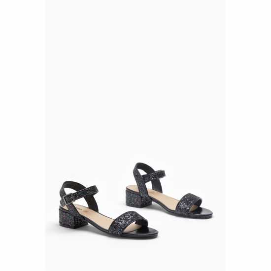 Girls Sequin Open Toe Shoes  