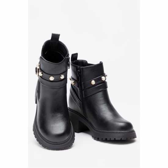 Pearl Detail Strap Ankle Boot  Детски ботуши
