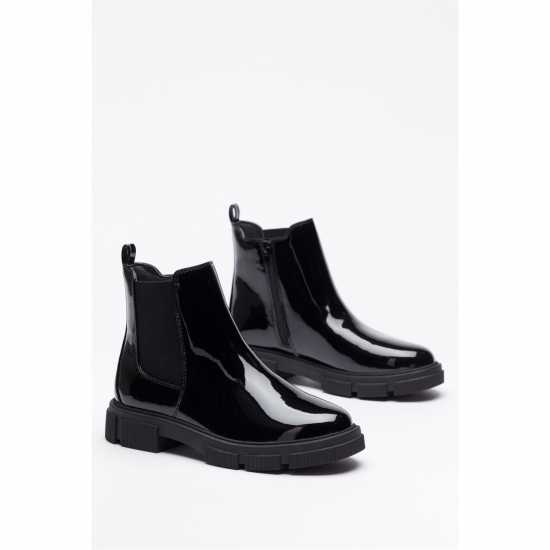 Chelsea Patent Chunky Sole Ankle Boot  Детски ботуши