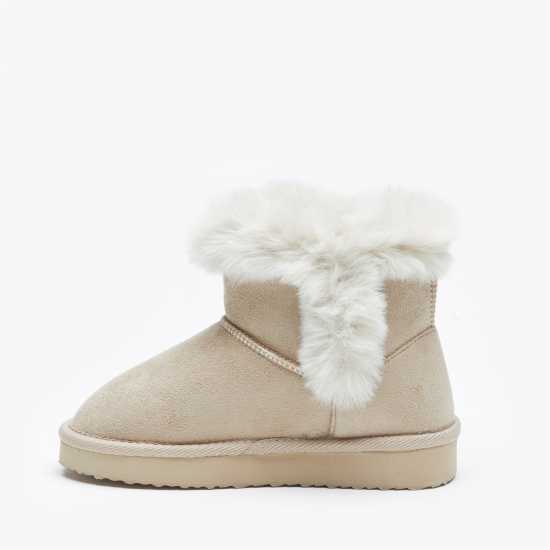 Fur Lined Button Detail Ankle Boot  Детски ботуши
