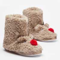 Reindeer Boot Slippers Brown  Чехли