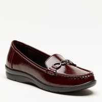 Walk Chain Detail Burgundy Loafers  Дамски обувки