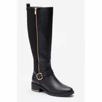 Comfort Quilted Tall Stretch Calf Boot