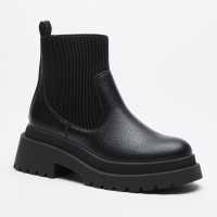 Tumbled Faux Leather Chelsea Boot