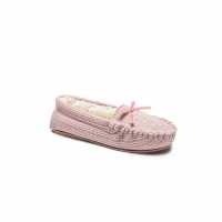Moccasin Slippers Pink  Чехли