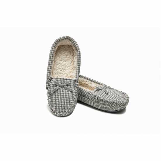Moccasin Slippers Grey  Чехли
