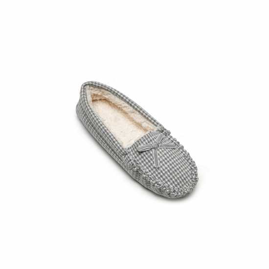 Moccasin Slippers Grey  Чехли