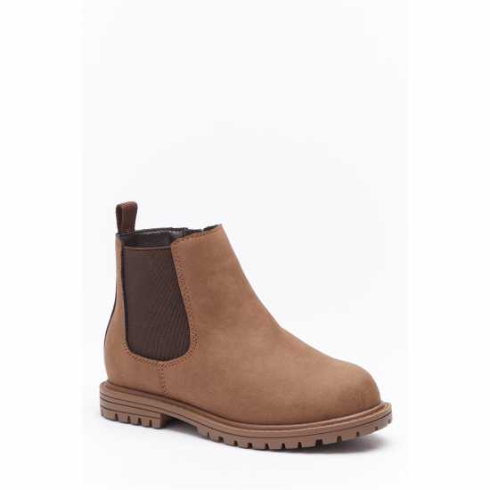 Faux Suede Chelsea Boot Brown Детски ботуши