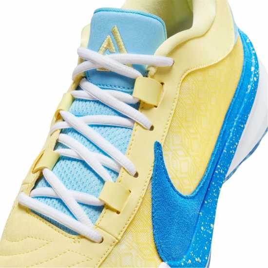 Nike Zoom Freak 5 Basketball Shoes Yellow/Blue Мъжки баскетболни маратонки