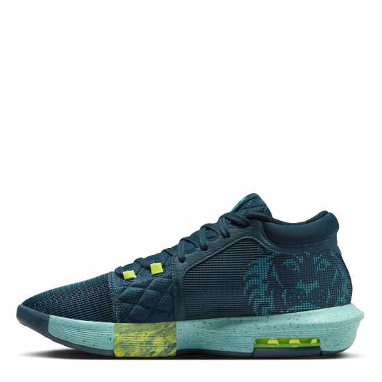 Nike Lebron Witness Viii Basketball Shoes Armory Navy/Grn Nike Lebron Witness Viii Basketball Shoes Armory Navy/Grn