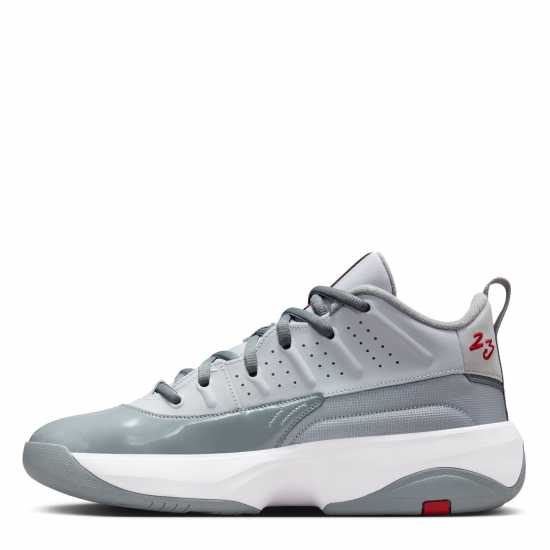 Air Jordan Aj Max Aura 7 Shoes Mens Сиво/червено 