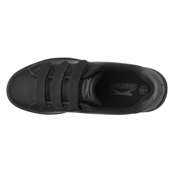 Slazenger Ash Strap Trainers Mens Черно/Тъмно сиво Мъжки маратонки