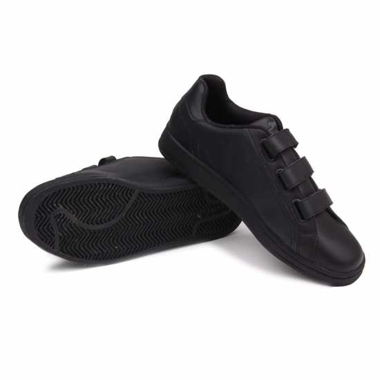Slazenger Ash Strap Trainers Mens Черно/Тъмно сиво Мъжки маратонки