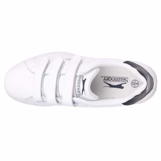 Slazenger Ash Strap Trainers Mens Бяло/Морско синьо Мъжки маратонки