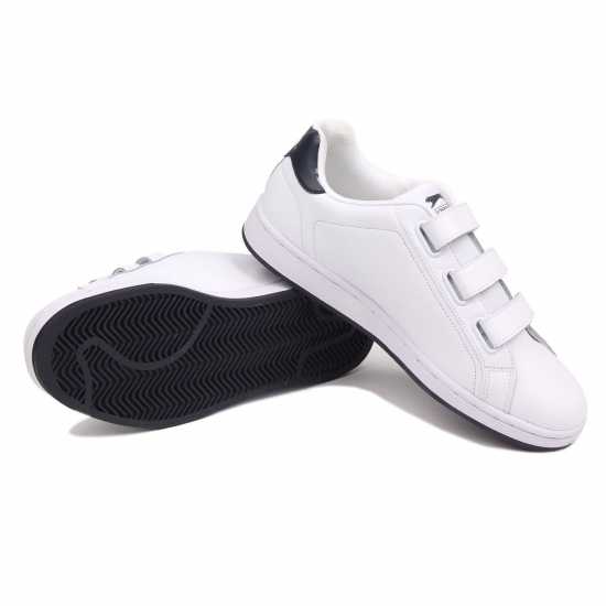 Slazenger Ash Strap Trainers Mens Бяло/Морско синьо Мъжки маратонки