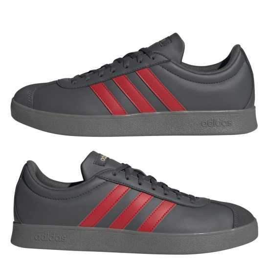 Adidas Vl Court Base Shoes Grey/Scarlet Мъжки маратонки