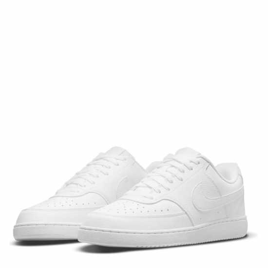 Nike Ниски Мъжки Маратонки Court Vision Low Trainers Mens Три бяло Мъжки маратонки