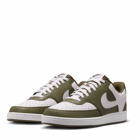 Nike Ниски Мъжки Маратонки Court Vision Low Trainers Mens Olive/White Мъжки маратонки