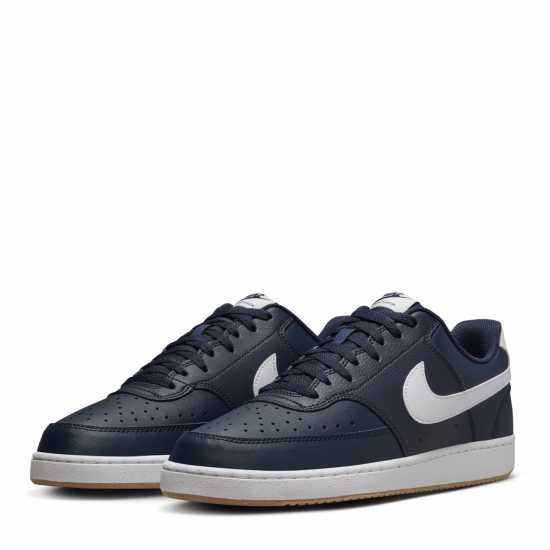 Nike Ниски Мъжки Маратонки Court Vision Low Trainers Mens Обсидиан/Бял Мъжки маратонки