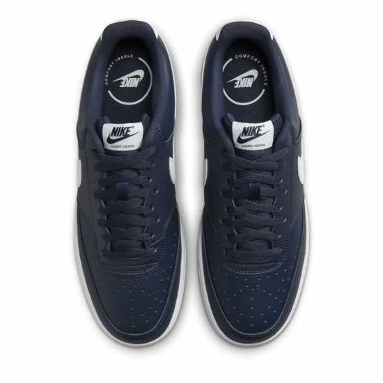 Nike Ниски Мъжки Маратонки Court Vision Low Trainers Mens Обсидиан/Бял Мъжки маратонки