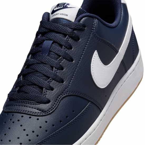 Nike Ниски Мъжки Маратонки Court Vision Low Trainers Mens Обсидиан/Бял Мъжки маратонки