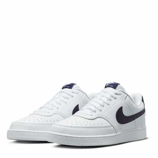 Nike Мъжки Маратонки Court Vision Mens Trainers White/Navy Мъжки маратонки