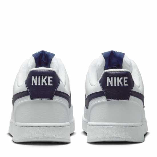 Nike Мъжки Маратонки Court Vision Mens Trainers White/Navy Мъжки маратонки