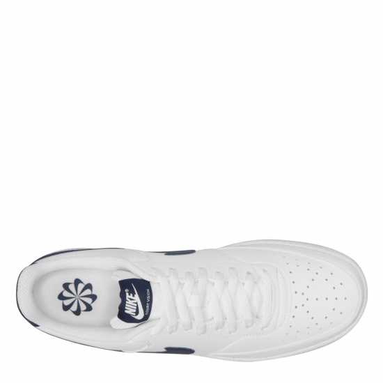 Nike Мъжки Маратонки Court Vision Mens Trainers White/Navy Мъжки маратонки