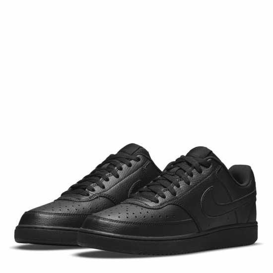 Nike Ниски Мъжки Маратонки Court Vision Low Trainers Mens Трикратно черно Мъжки маратонки