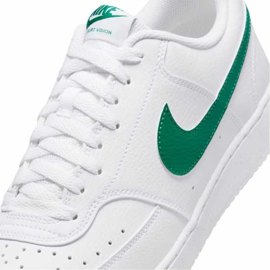 Nike Ниски Мъжки Маратонки Court Vision Low Trainers Mens White/Green Мъжки маратонки