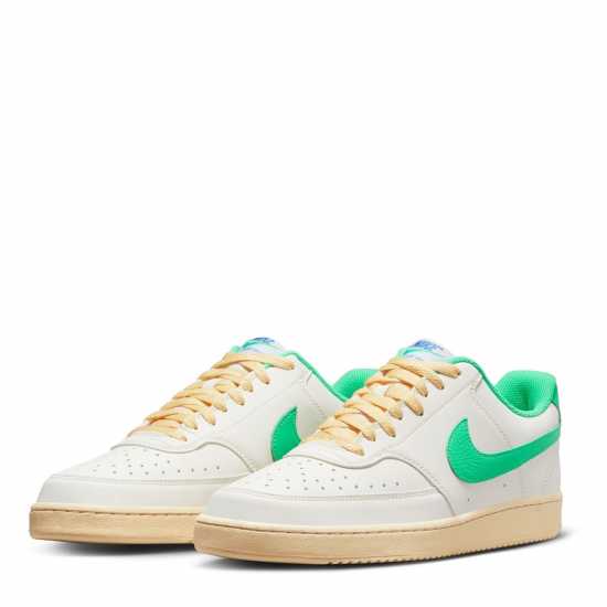 Nike Ниски Мъжки Маратонки Court Vision Low Trainers Mens Sail/Green Мъжки маратонки