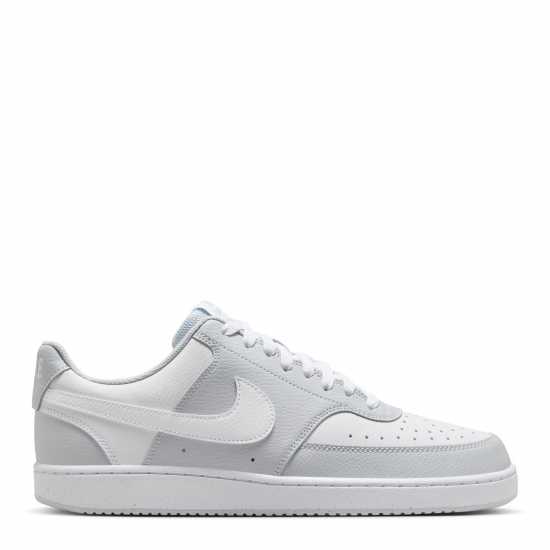 Nike Ниски Мъжки Маратонки Court Vision Low Trainers Mens Платина/Бяло Мъжки маратонки