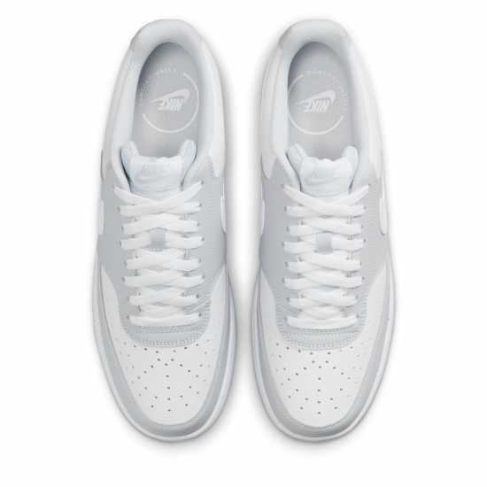 Nike Ниски Мъжки Маратонки Court Vision Low Trainers Mens Платина/Бяло Мъжки маратонки