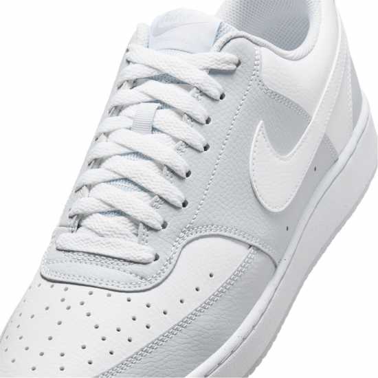 Nike Ниски Мъжки Маратонки Court Vision Low Trainers Mens Платина/Бяло Мъжки маратонки