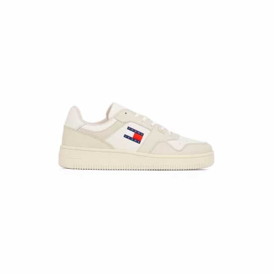 Tommy Jeans Retro Leather Basket Trainers Кремаво/Бяло Tommy Jeans Retro Leather Basket Trainers Кремаво/Бяло