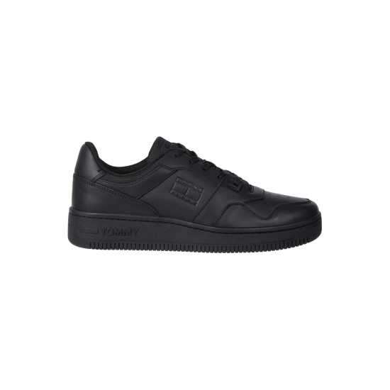 Tommy Jeans Retro Leather Basket Trainers Трип Черен 0GK Tommy Jeans Retro Leather Basket Trainers Трип Черен 0GK