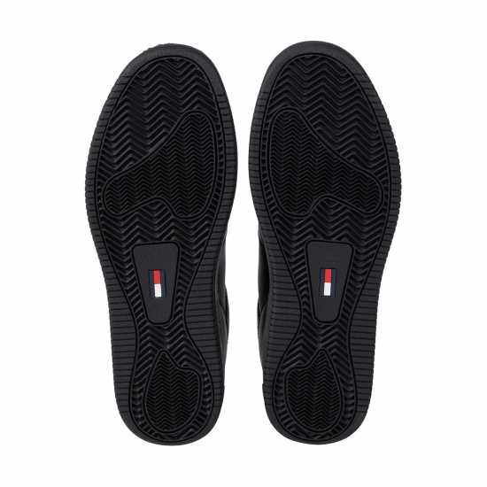 Tommy Jeans Retro Leather Basket Trainers Трип Черен 0GK Tommy Jeans Retro Leather Basket Trainers Трип Черен 0GK