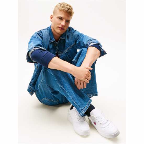 Retro Leather Basket Trainers Трикратно черно Retro Leather Basket Trainers Трикратно черно