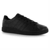 Lonsdale Мъжки Кожени Маратонки Leyton Leather Mens Trainers Black/Black Мъжки маратонки