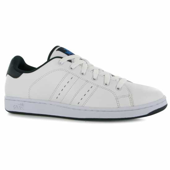Lonsdale Мъжки Кожени Маратонки Leyton Leather Mens Trainers White/Navy Мъжки маратонки