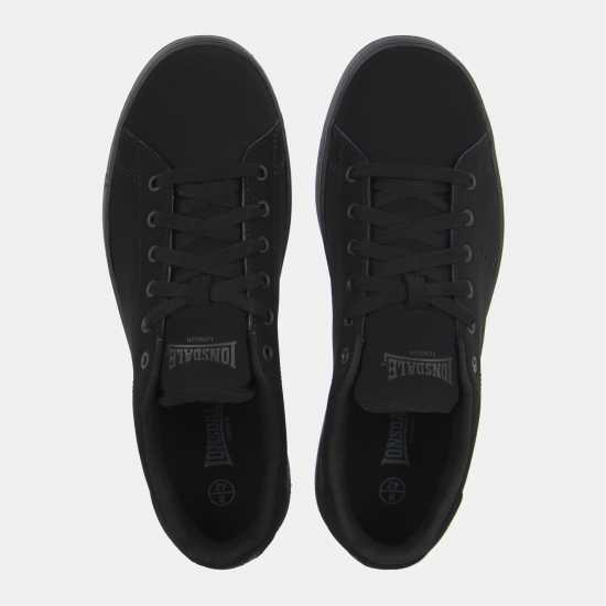 Lonsdale Кожени Маратонки Leyton Leather Trainers Mens Черно Ню 