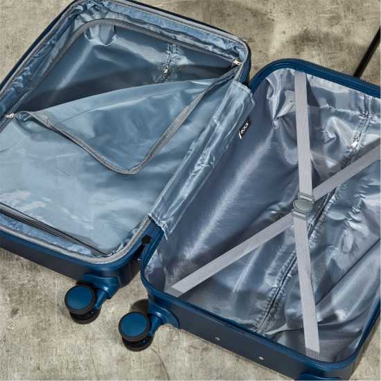 Куфар С Колелца Novo 4 Wheel Trolley Suitcase Navy Куфари и багаж