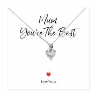 Mum Ur The Best Heart Necklace Message Card 00612-