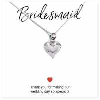 Bridesmaids Heart Necklace Msg Cd 00602-Cdss-Nkhrt