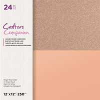 Crafters Companion 24 Regal Rose Gold Mixed Cardstock