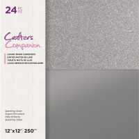 Crafters Companion 24 Regal Glitter Gold Mixed Cardstock Silver Канцеларски материали