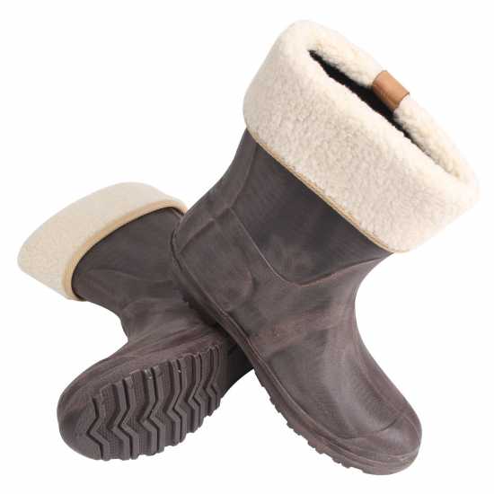 Дамски гумени ботуши Kangol Дамски Гумени Ботуши Winter Wellies Ladies Chocolate/Cream Kangol Дамски Гумени Ботуши Winter Wellies Ladies Chocolate/Cream Дамски гумени ботуши