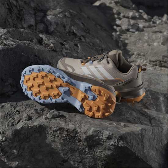 Adidas Terrex Skychaser Ax5 Gore-Tex Hiking Shoes Womens Taupe/Wht/Blue 