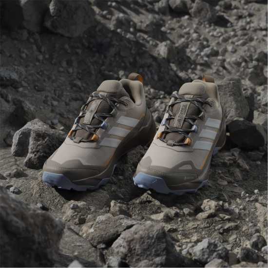 Adidas Terrex Skychaser Ax5 Gore-Tex Hiking Shoes Womens Taupe/Wht/Blue 