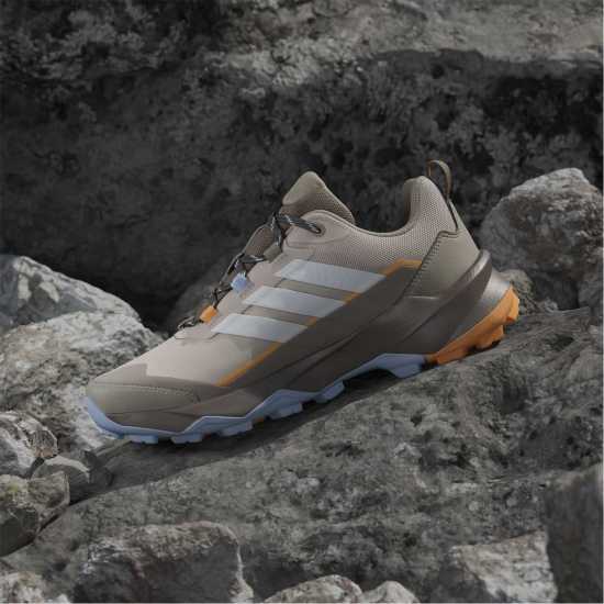 Adidas Terrex Skychaser Ax5 Gore-Tex Hiking Shoes Womens Taupe/Wht/Blue 